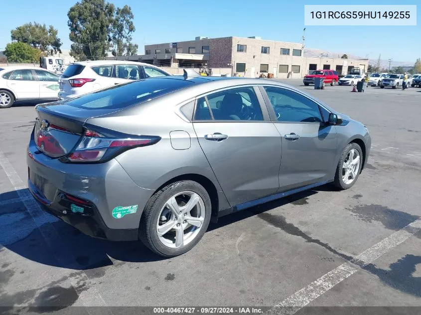 1G1RC6S59HU149255 2017 Chevrolet Volt Lt