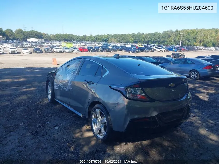 2017 Chevrolet Volt Lt VIN: 1G1RA6S55HU204600 Lot: 40470705