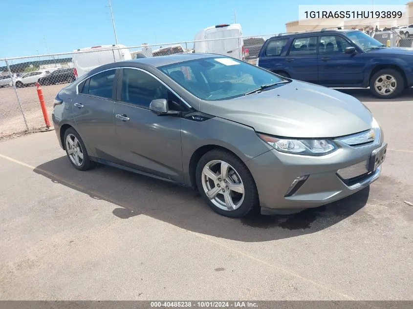 2017 Chevrolet Volt Lt VIN: 1G1RA6S51HU193899 Lot: 40485238