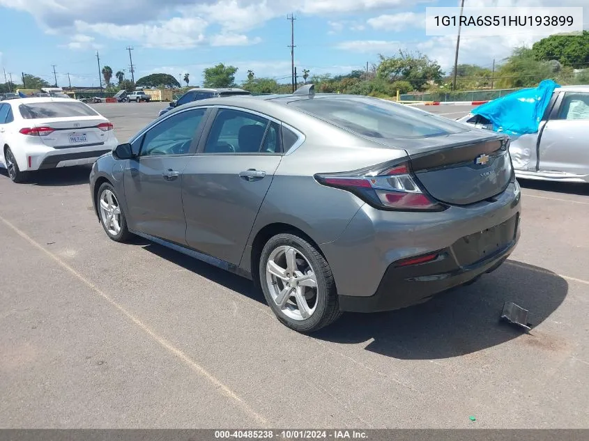 2017 Chevrolet Volt Lt VIN: 1G1RA6S51HU193899 Lot: 40485238