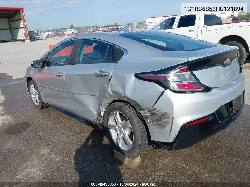 2017 Chevrolet Volt Lt VIN: 1G1RC6S52HU121894 Lot: 40495053