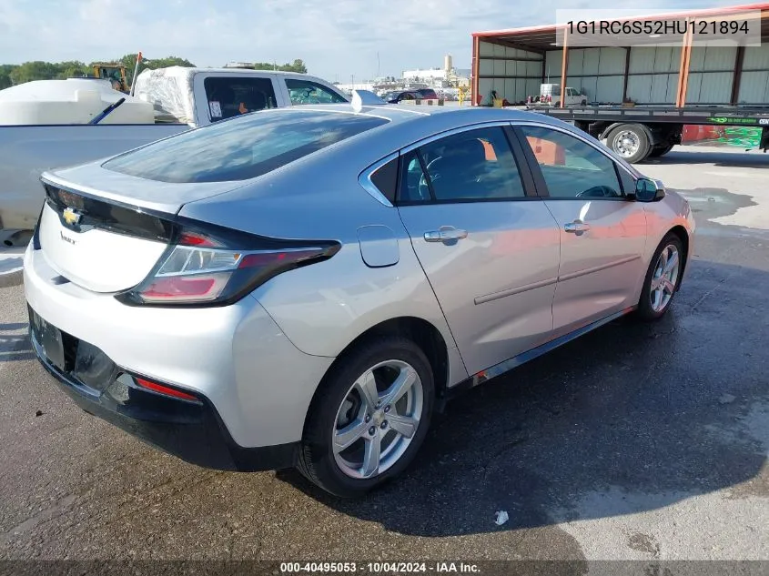 2017 Chevrolet Volt Lt VIN: 1G1RC6S52HU121894 Lot: 40495053