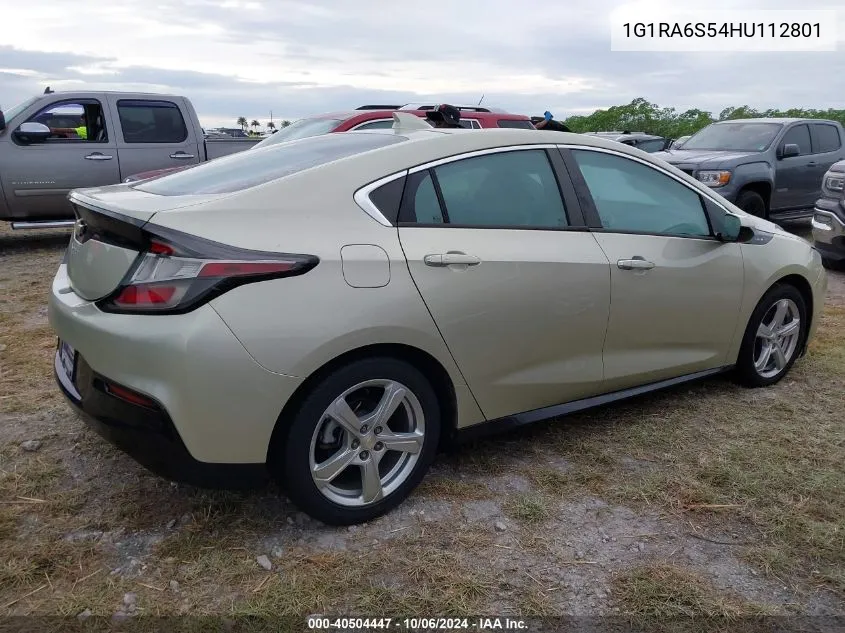 1G1RA6S54HU112801 2017 Chevrolet Volt Lt