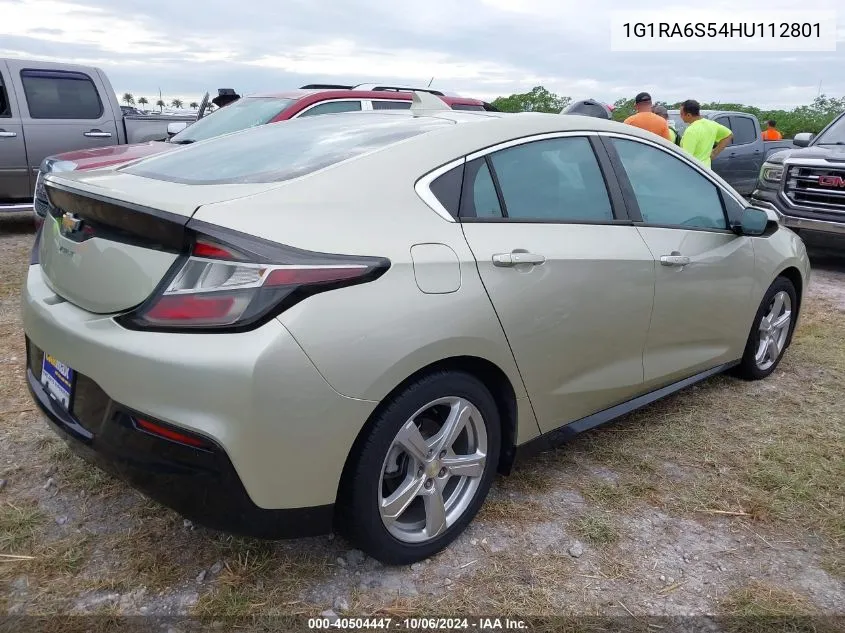 2017 Chevrolet Volt Lt VIN: 1G1RA6S54HU112801 Lot: 40504447