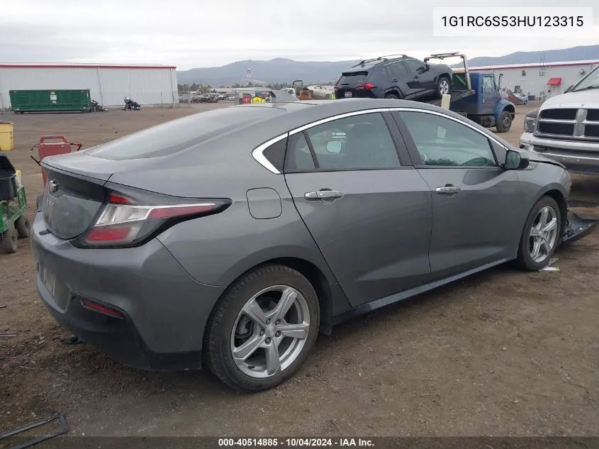 1G1RC6S53HU123315 2017 Chevrolet Volt Lt