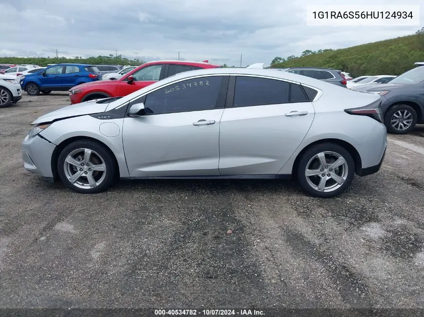 2017 Chevrolet Volt Lt VIN: 1G1RA6S56HU124934 Lot: 40534782