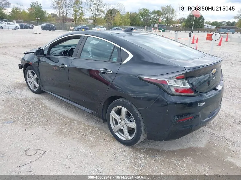 2017 Chevrolet Volt Lt VIN: 1G1RC6S50HU215045 Lot: 40602947