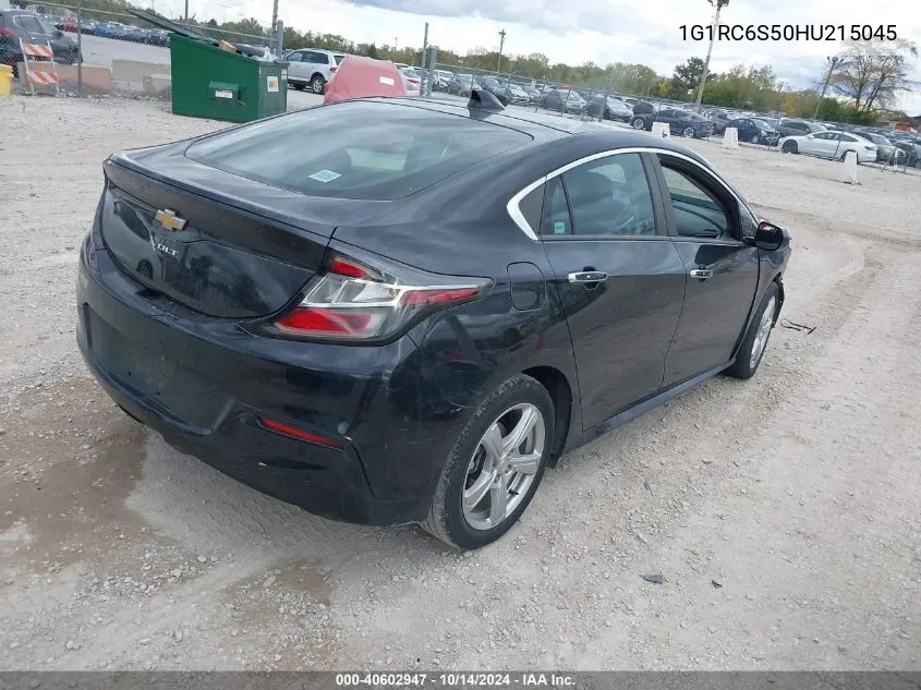 2017 Chevrolet Volt Lt VIN: 1G1RC6S50HU215045 Lot: 40602947