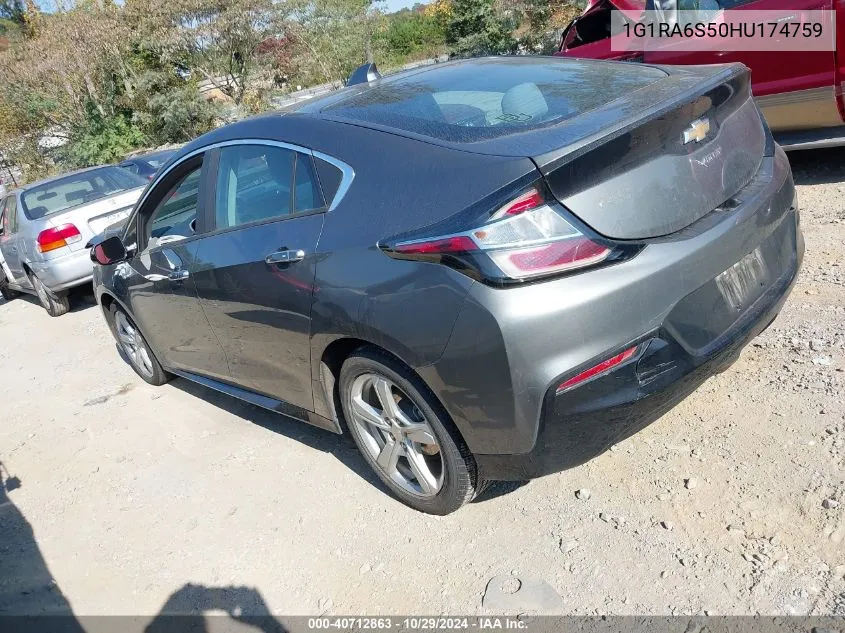 2017 Chevrolet Volt Lt VIN: 1G1RA6S50HU174759 Lot: 40712863