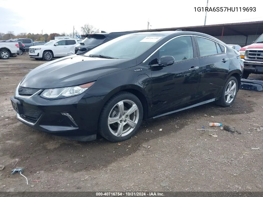 2017 Chevrolet Volt Lt VIN: 1G1RA6S57HU119693 Lot: 40716754