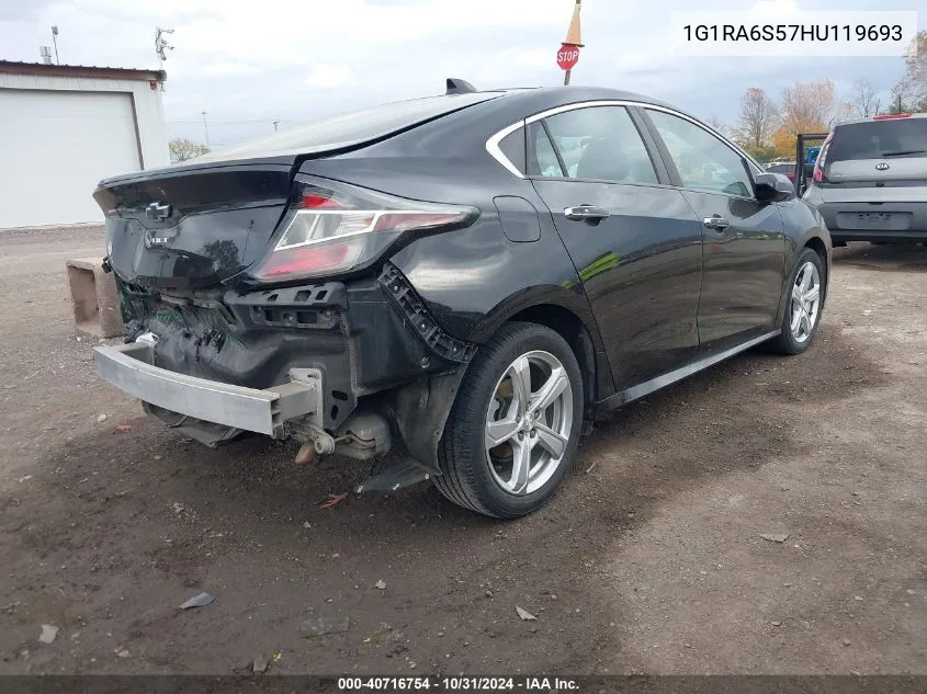 2017 Chevrolet Volt Lt VIN: 1G1RA6S57HU119693 Lot: 40716754