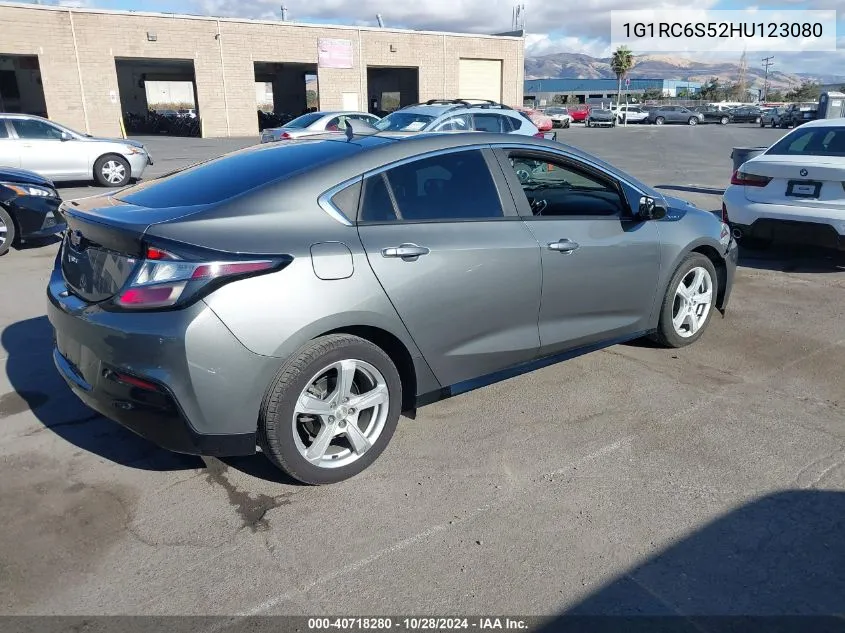 2017 Chevrolet Volt Lt VIN: 1G1RC6S52HU123080 Lot: 40718280