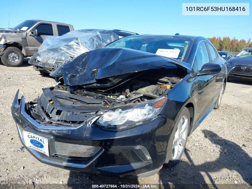 2017 Chevrolet Volt Lt VIN: 1G1RC6F53HU168416 Lot: 40727664