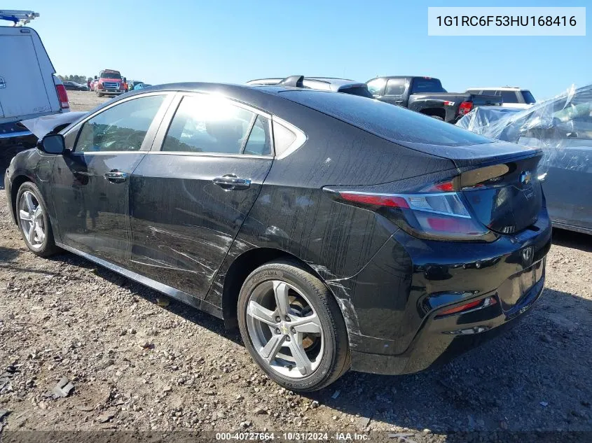 2017 Chevrolet Volt Lt VIN: 1G1RC6F53HU168416 Lot: 40727664