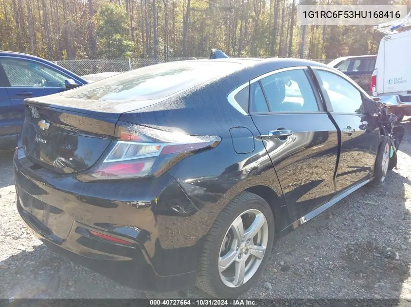 2017 Chevrolet Volt Lt VIN: 1G1RC6F53HU168416 Lot: 40727664