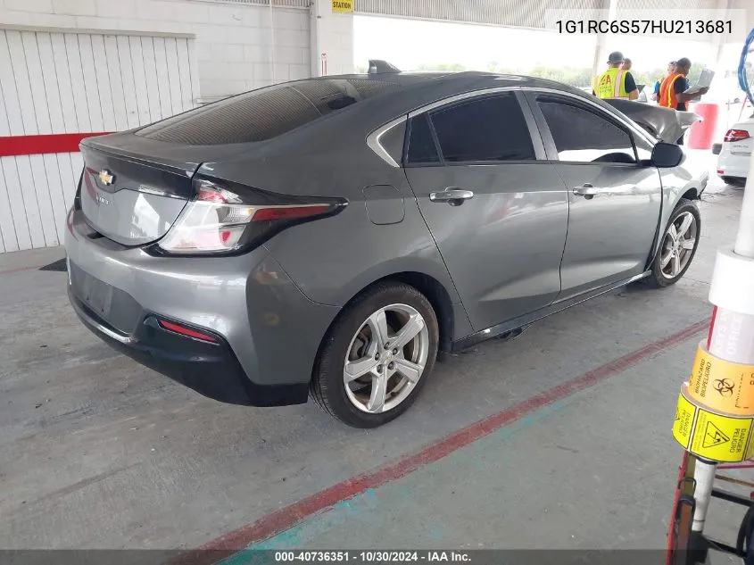 2017 Chevrolet Volt Lt VIN: 1G1RC6S57HU213681 Lot: 40736351