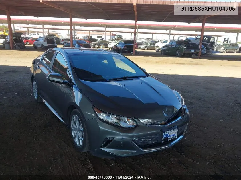 2017 Chevrolet Volt Premier VIN: 1G1RD6S5XHU104905 Lot: 40778066