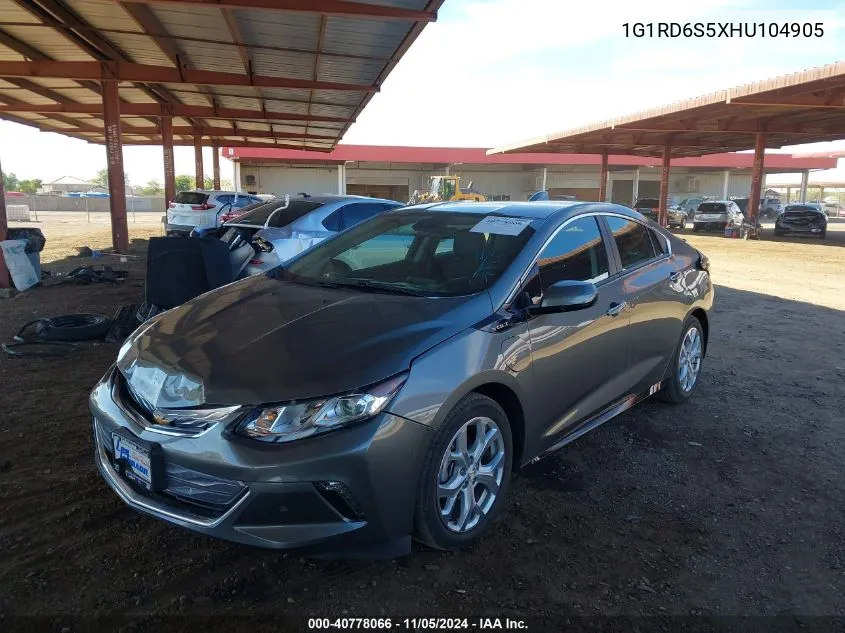 2017 Chevrolet Volt Premier VIN: 1G1RD6S5XHU104905 Lot: 40778066