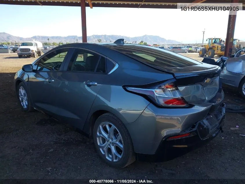 2017 Chevrolet Volt Premier VIN: 1G1RD6S5XHU104905 Lot: 40778066