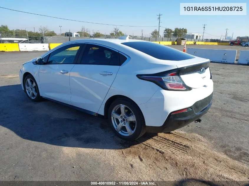 2017 Chevrolet Volt Lt VIN: 1G1RA6S51HU208725 Lot: 40810952