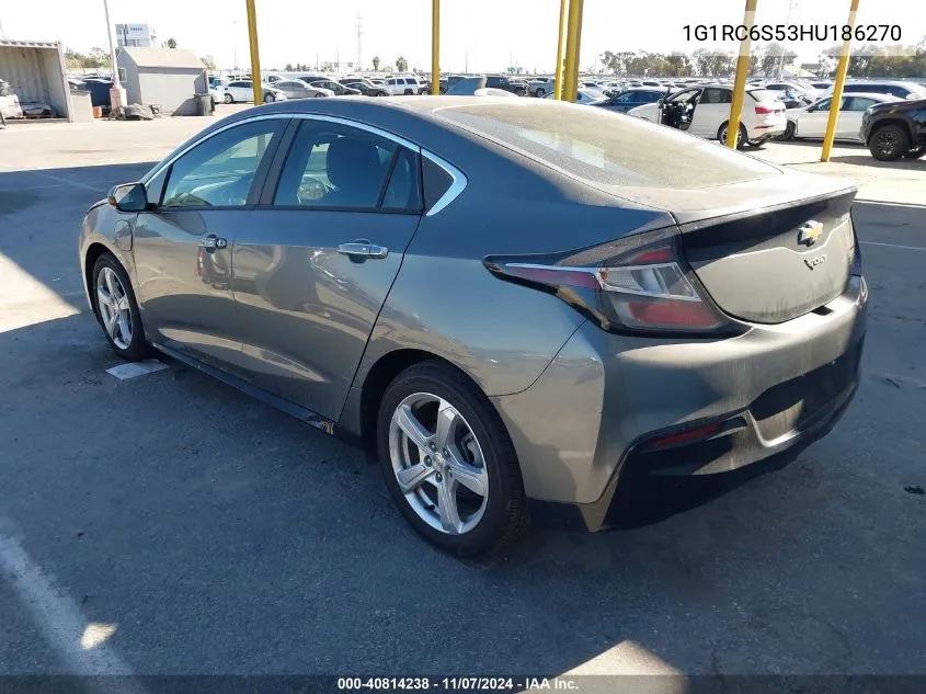 2017 Chevrolet Volt Lt VIN: 1G1RC6S53HU186270 Lot: 40814238