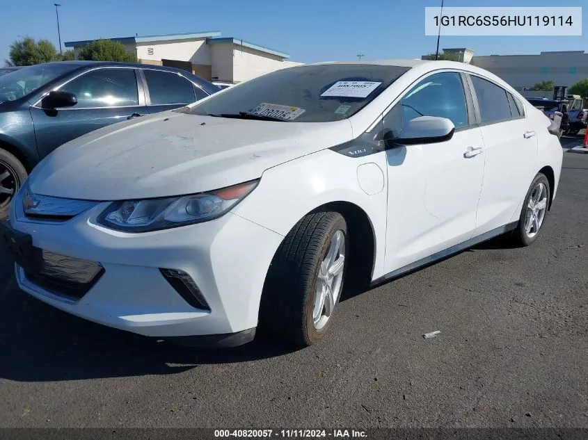 2017 Chevrolet Volt Lt VIN: 1G1RC6S56HU119114 Lot: 40820057