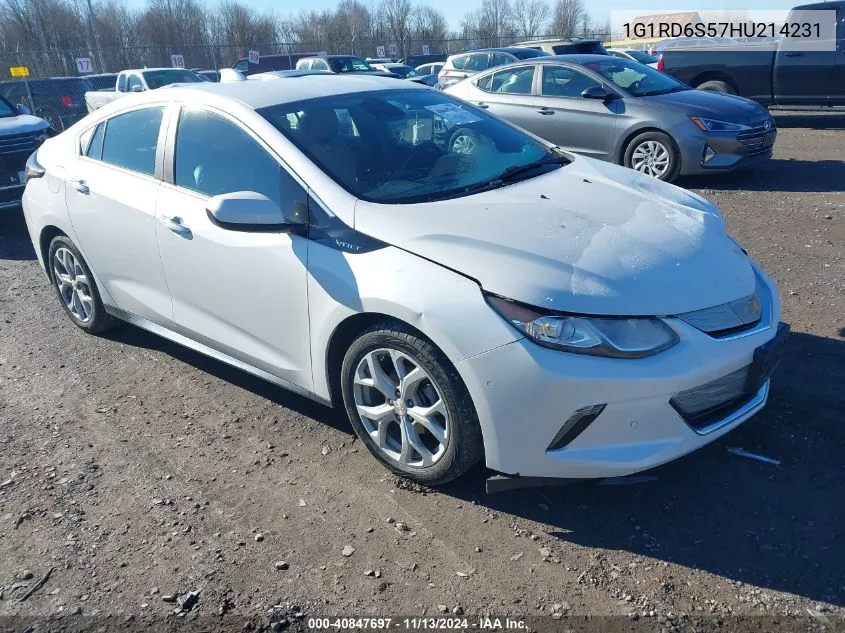 2017 Chevrolet Volt Premier VIN: 1G1RD6S57HU214231 Lot: 40847697