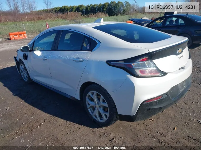 2017 Chevrolet Volt Premier VIN: 1G1RD6S57HU214231 Lot: 40847697