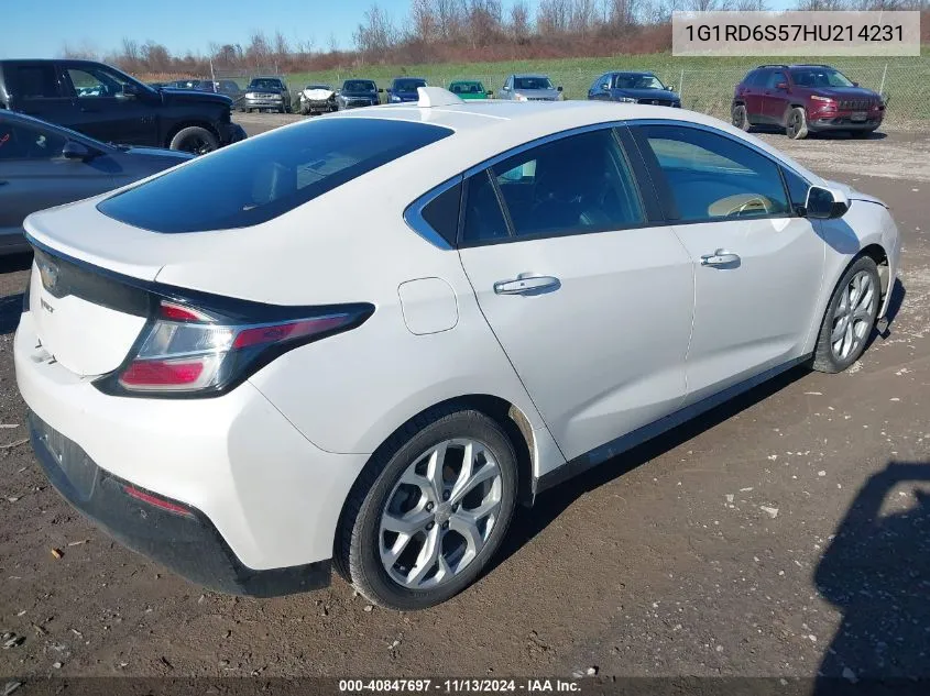 2017 Chevrolet Volt Premier VIN: 1G1RD6S57HU214231 Lot: 40847697