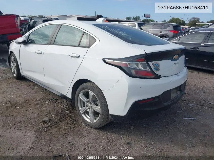 2017 Chevrolet Volt Lt VIN: 1G1RA6S57HU168411 Lot: 40855311