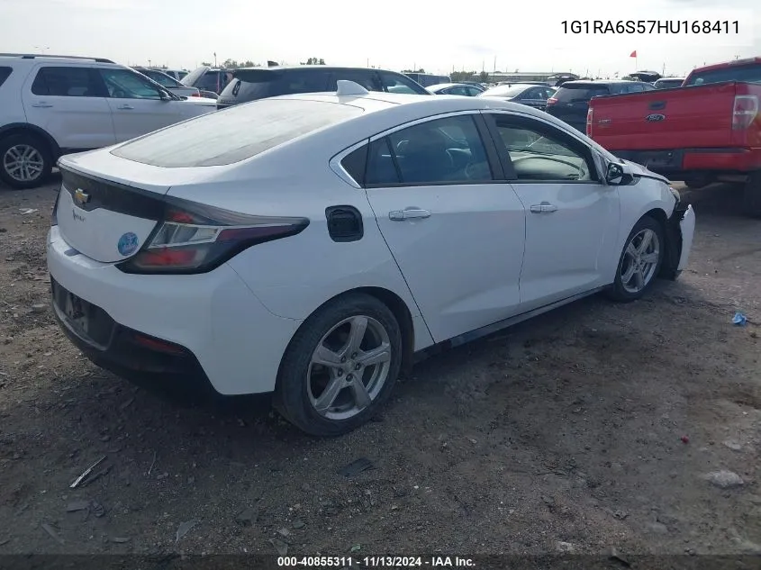 2017 Chevrolet Volt Lt VIN: 1G1RA6S57HU168411 Lot: 40855311