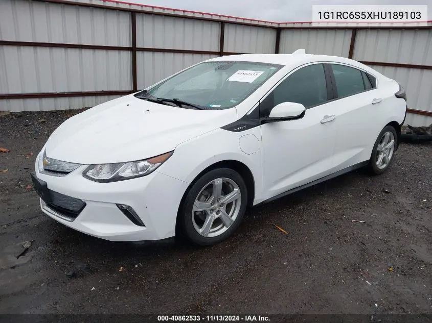 2017 Chevrolet Volt Lt VIN: 1G1RC6S5XHU189103 Lot: 40862533