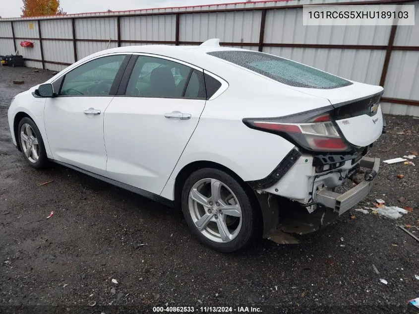 2017 Chevrolet Volt Lt VIN: 1G1RC6S5XHU189103 Lot: 40862533