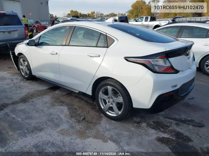 2017 Chevrolet Volt Lt VIN: 1G1RC6S59HU102470 Lot: 40870749