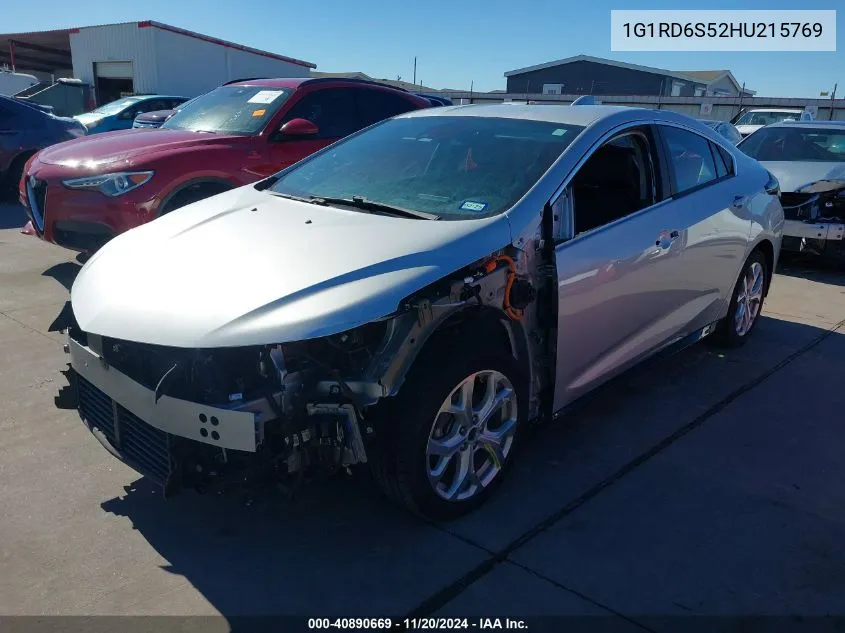 2017 Chevrolet Volt Premier VIN: 1G1RD6S52HU215769 Lot: 40890669