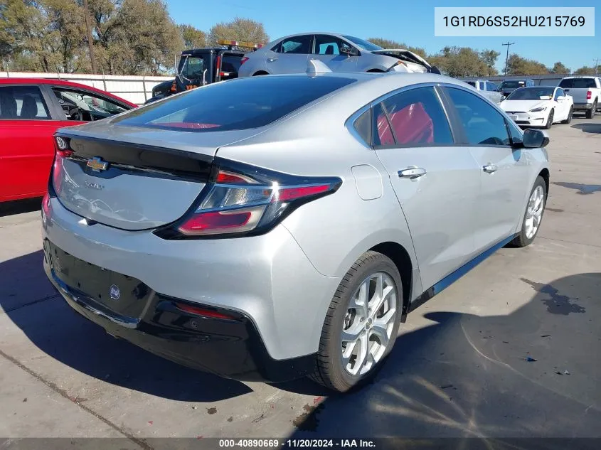 2017 Chevrolet Volt Premier VIN: 1G1RD6S52HU215769 Lot: 40890669