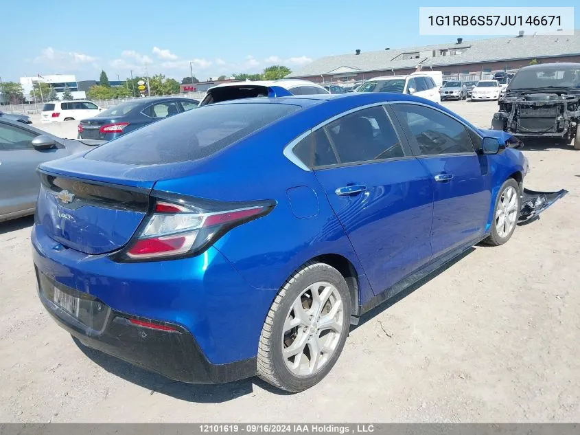 2018 Chevrolet Volt VIN: 1G1RB6S57JU146671 Lot: 12101619