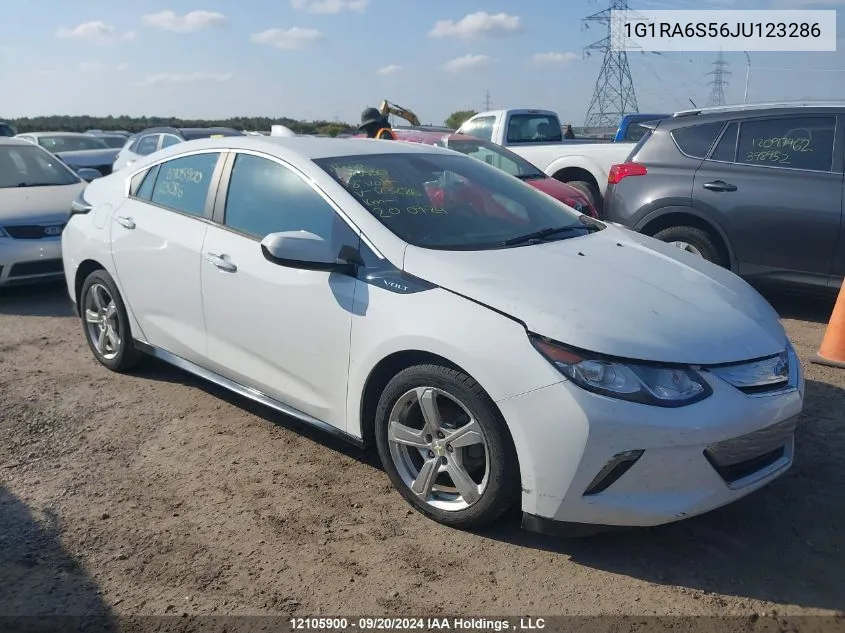 2018 Chevrolet Volt Lt VIN: 1G1RA6S56JU123286 Lot: 12105900