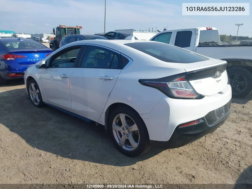 2018 Chevrolet Volt Lt VIN: 1G1RA6S56JU123286 Lot: 12105900