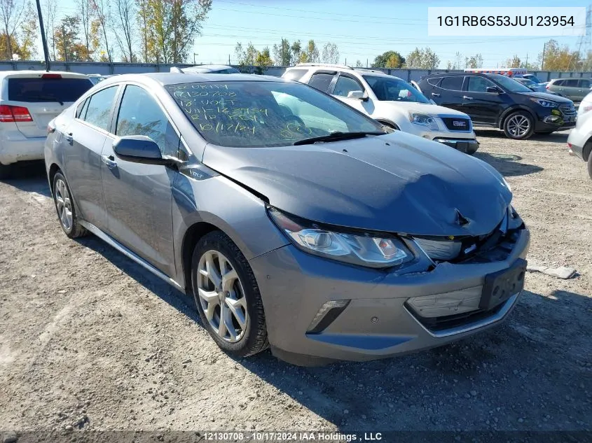 2018 Chevrolet Volt VIN: 1G1RB6S53JU123954 Lot: 12130708