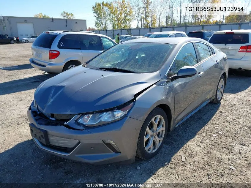 2018 Chevrolet Volt VIN: 1G1RB6S53JU123954 Lot: 12130708