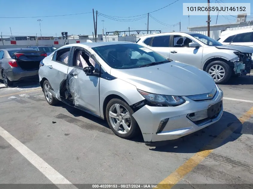 2018 Chevrolet Volt Lt VIN: 1G1RC6S59JU146152 Lot: 40209153