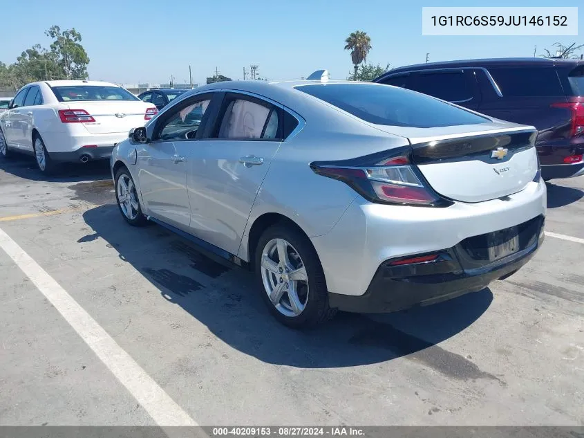 2018 Chevrolet Volt Lt VIN: 1G1RC6S59JU146152 Lot: 40209153