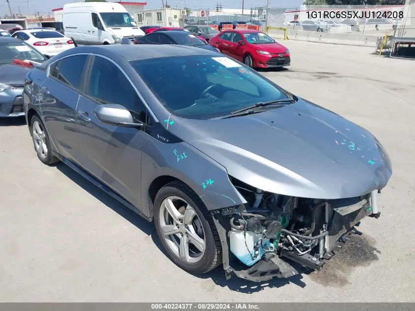 2018 Chevrolet Volt Lt VIN: 1G1RC6S5XJU124208 Lot: 40224377