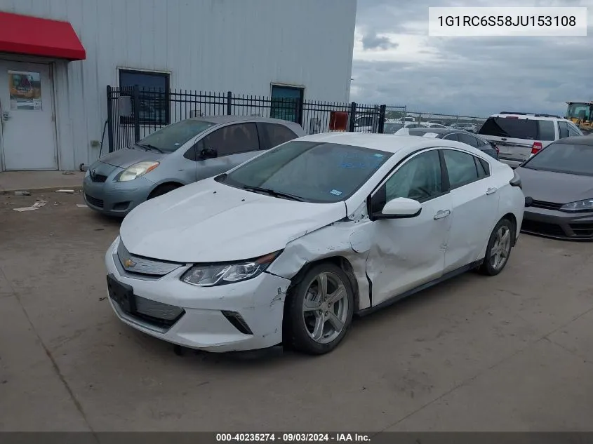 2018 Chevrolet Volt Lt VIN: 1G1RC6S58JU153108 Lot: 40235274