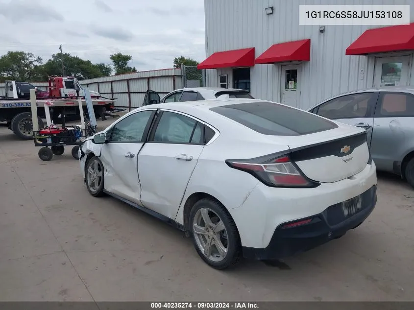 2018 Chevrolet Volt Lt VIN: 1G1RC6S58JU153108 Lot: 40235274