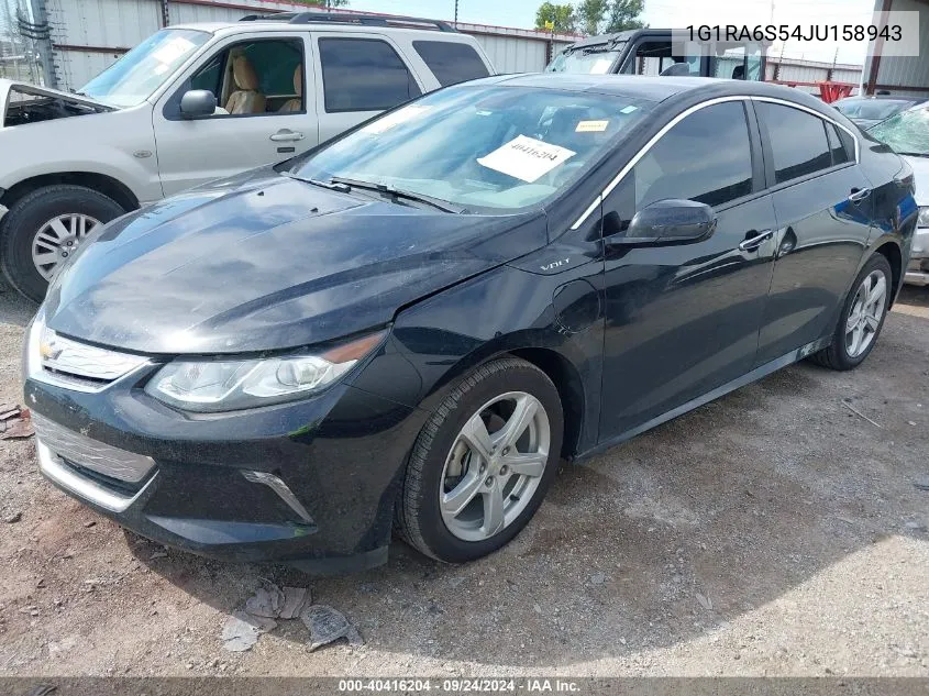 2018 Chevrolet Volt Lt VIN: 1G1RA6S54JU158943 Lot: 40416204