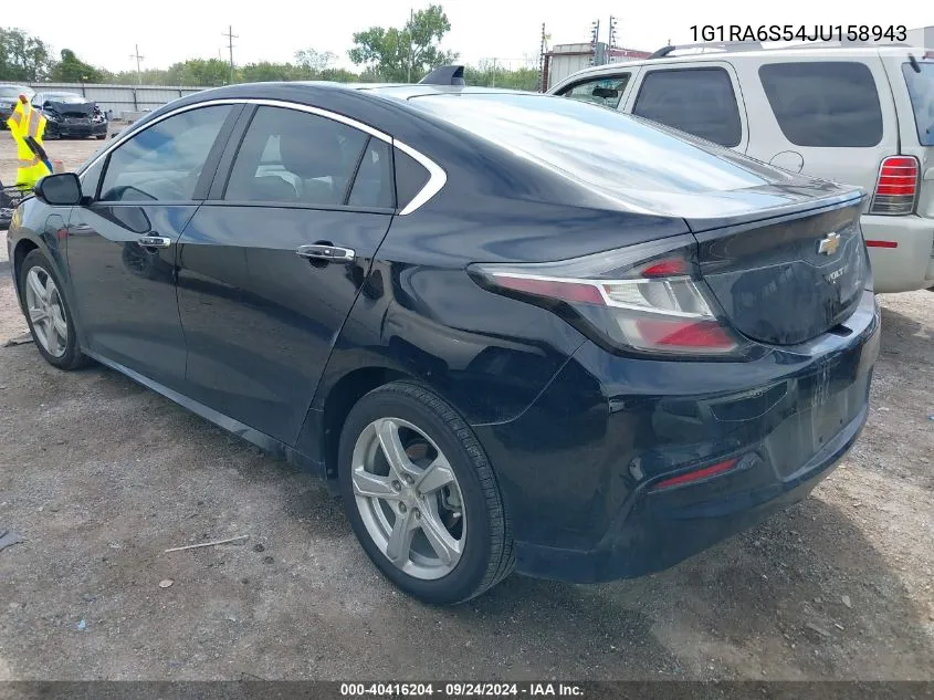 2018 Chevrolet Volt Lt VIN: 1G1RA6S54JU158943 Lot: 40416204