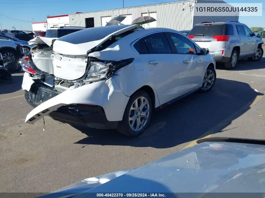 2018 Chevrolet Volt Premier VIN: 1G1RD6S50JU144335 Lot: 40422370