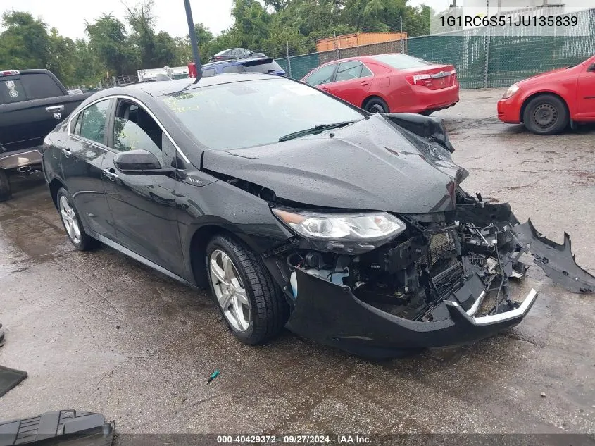 2018 Chevrolet Volt Lt VIN: 1G1RC6S51JU135839 Lot: 40429372